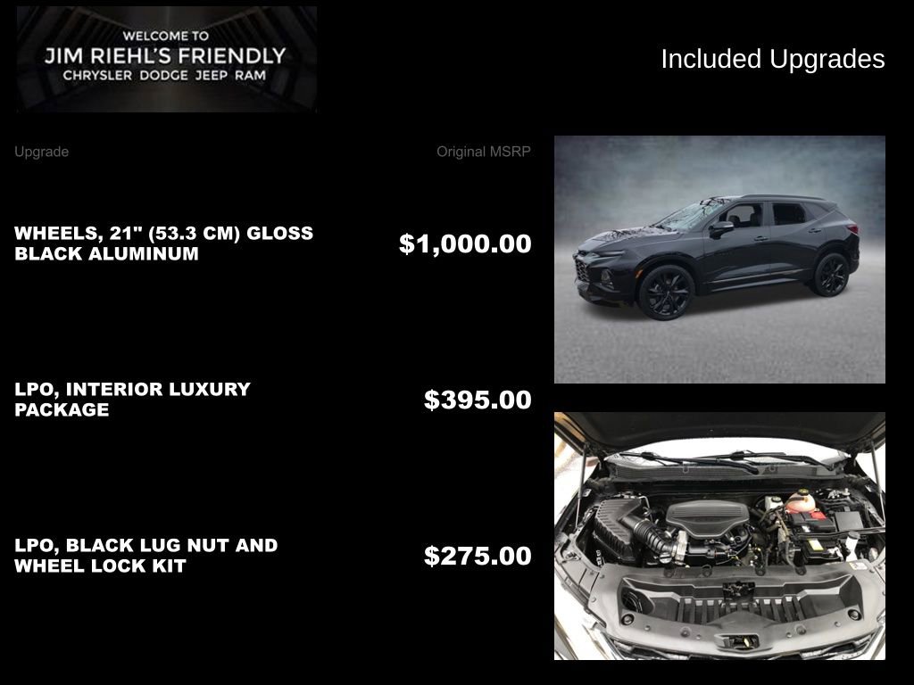 Used 2020 Chevrolet Blazer RS w/ LPO, Interior Luxury Package image 10