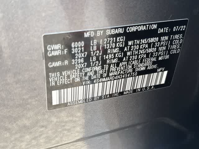Certified 2022 Subaru Ascent Touring AWD/4WD image 33
