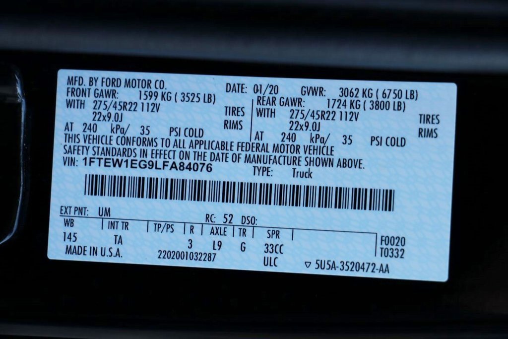 Used 2020 Ford F150 Limited w/ Trailer Tow Package image 38