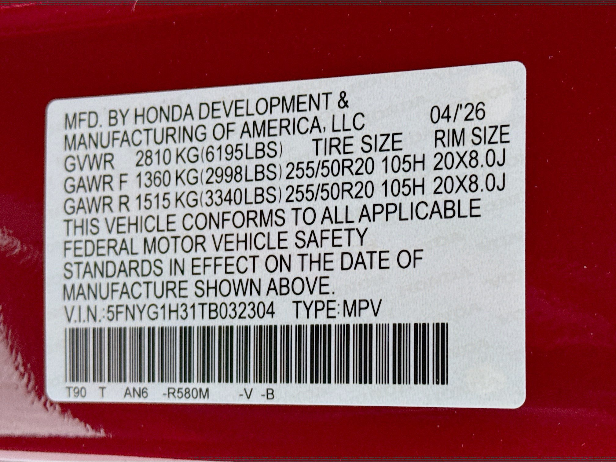 New 2026 Honda Pilot Sport image 32