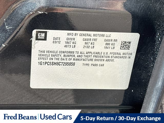 Used 2012 Chevrolet Cruze LS w/ Connectivity Package FWD image 34