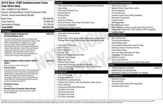 Used 2016 RAM 1500 Outdoorsman image 4