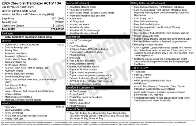 Used 2024 Chevrolet TrailBlazer ACTIV FWD image 22
