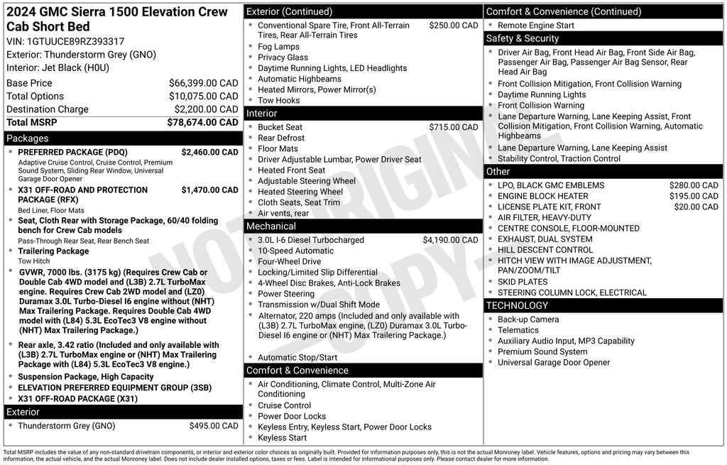 Used 2024 GMC Sierra 1500 Elevation w/ Preferred Package AWD/4WD image 9