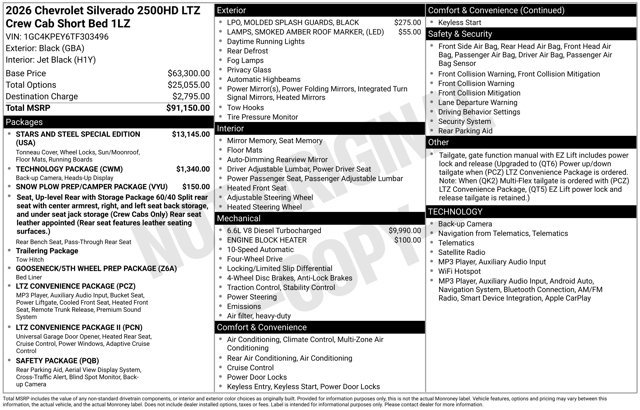 New 2026 Chevrolet Silverado 2500 LTZ AWD/4WD image 25
