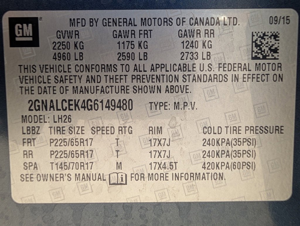 Certified 2016 Chevrolet Equinox LT w/ Convenience Package image 23