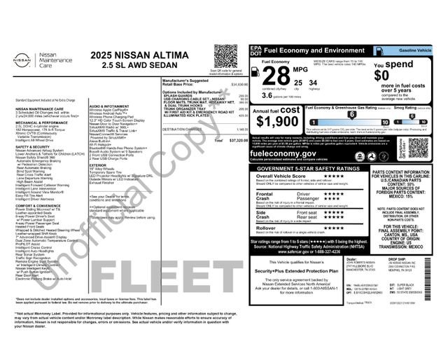 Used 2025 Nissan Altima 2.5 SL AWD/4WD image 2