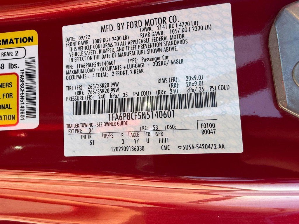 Used 2022 Ford Mustang GT Premium w/ Equipment Group 401A image 28