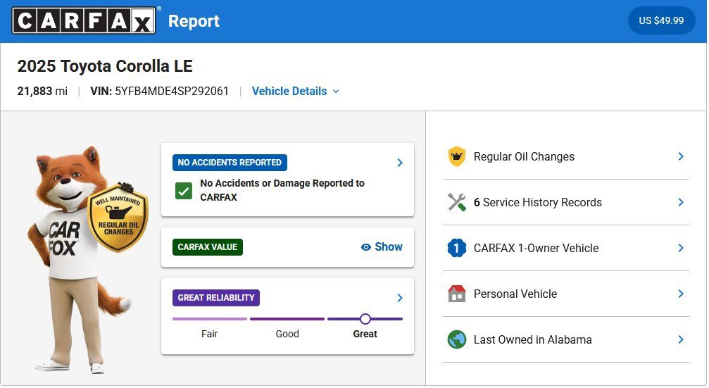 Used 2025 Toyota Corolla LE FWD image 21