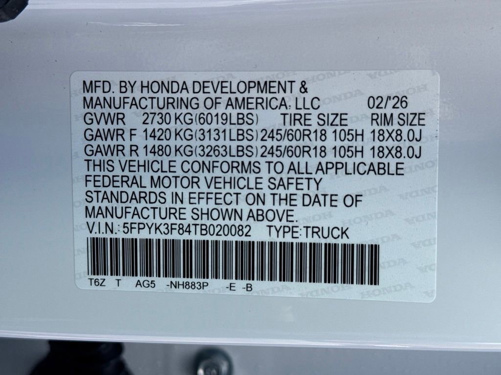 New 2026 Honda Ridgeline Black Edition image 26