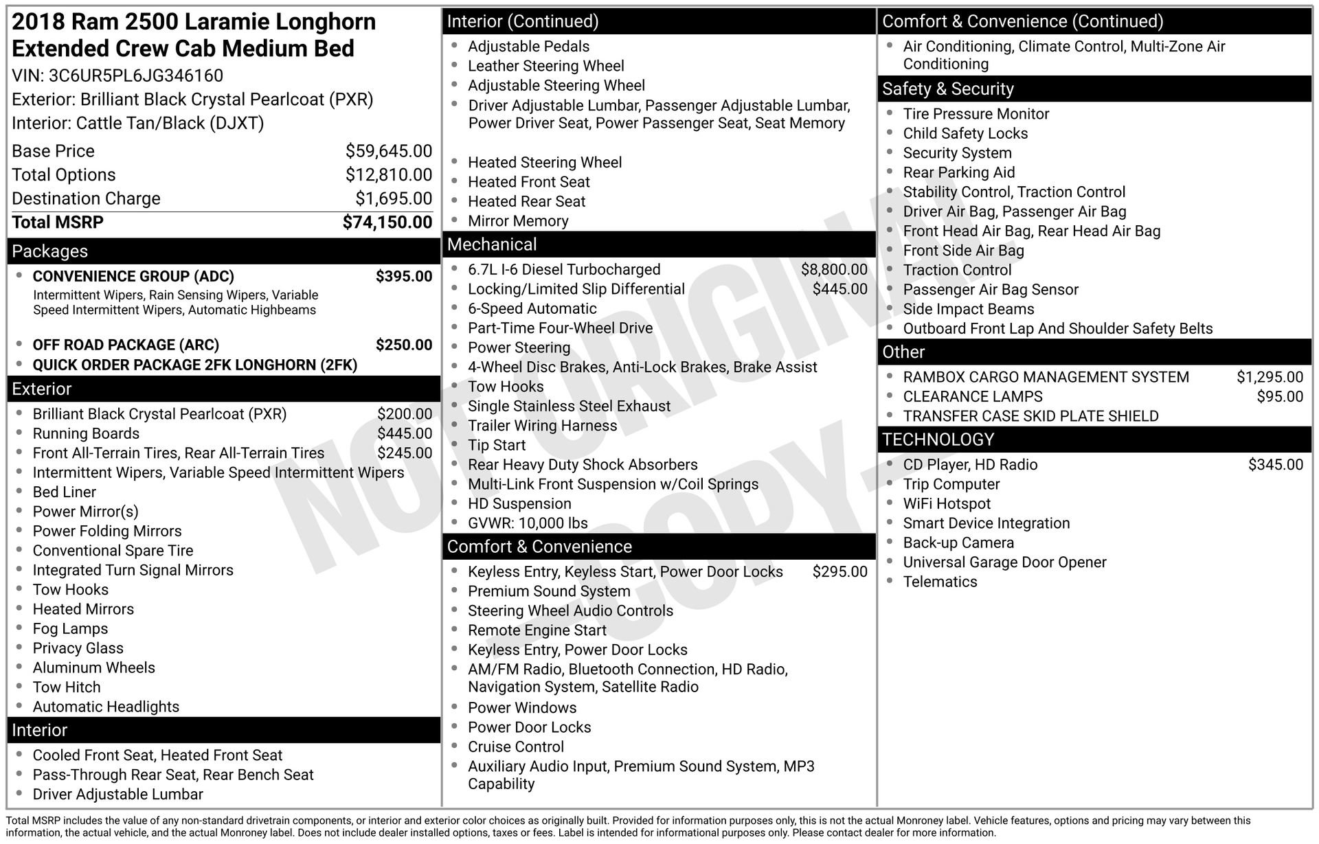 Used 2018 RAM 2500 Longhorn w/ Convenience Group image 4
