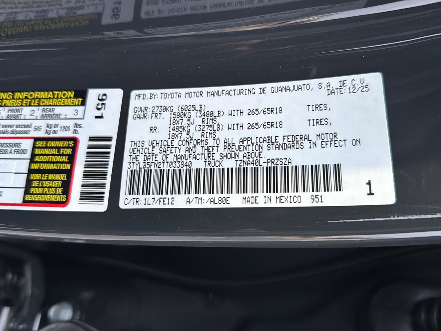 New 2026 Toyota Tacoma TRD Sport RWD image 30