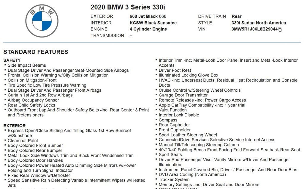 Used 2020 BMW 330i Sedan w/ Convenience Package RWD image 15