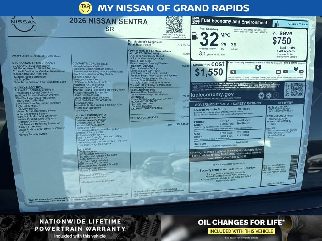 New 2026 Nissan Sentra SR w/ SR Premium Package image 10