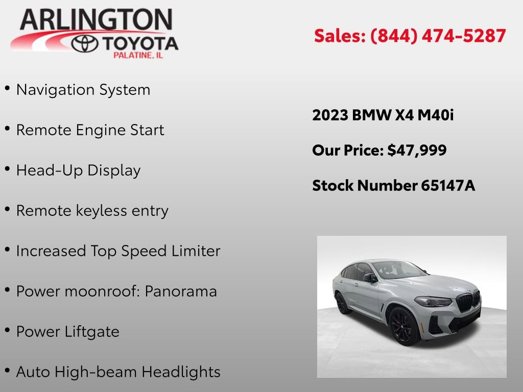 Used 2023 BMW X4 M40i w/ Premium Package image 3