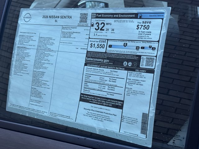 New 2026 Nissan Sentra SL w/ Floor Mat Package image 26