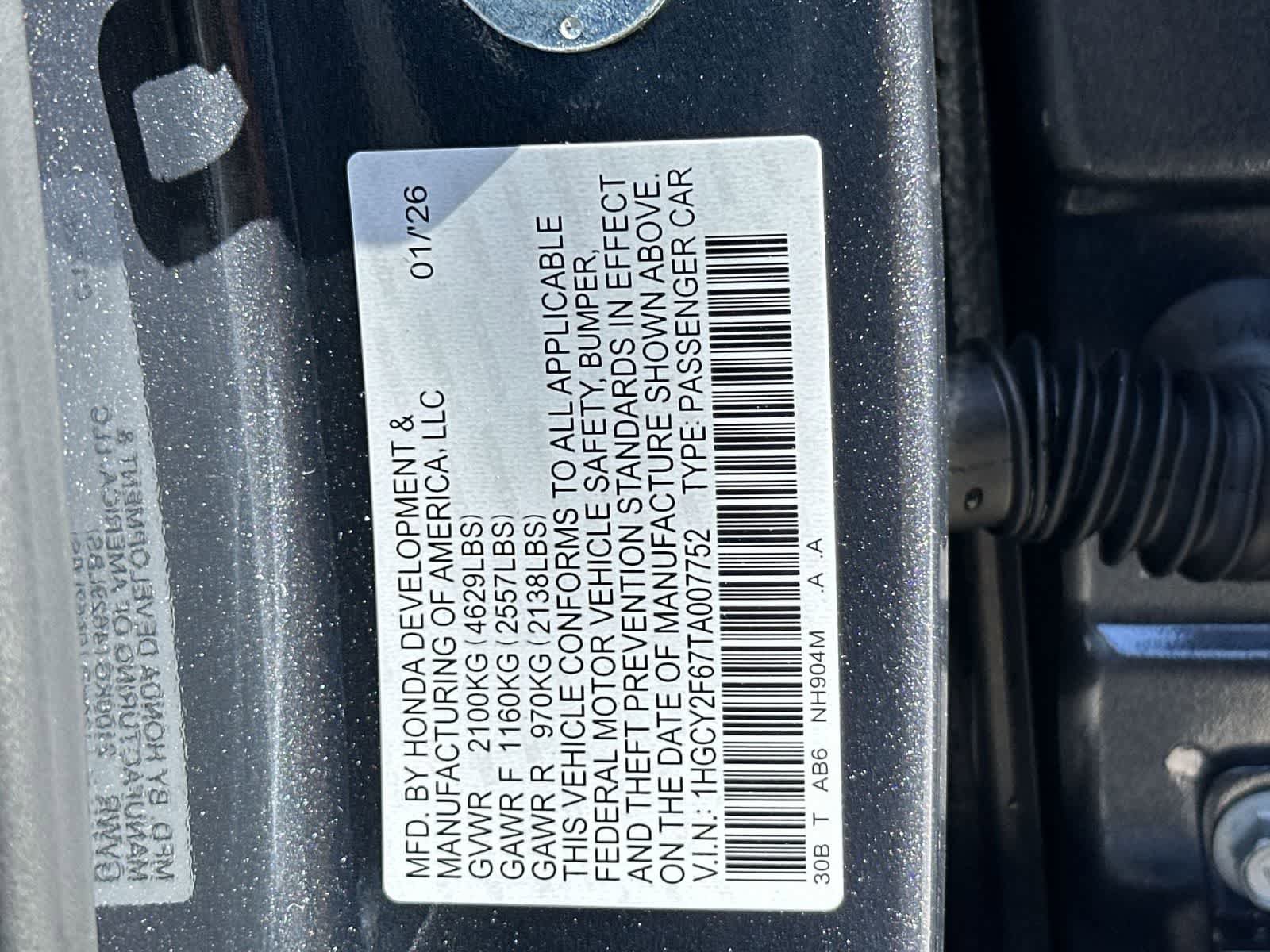 New 2026 Honda Accord EX-L image 2