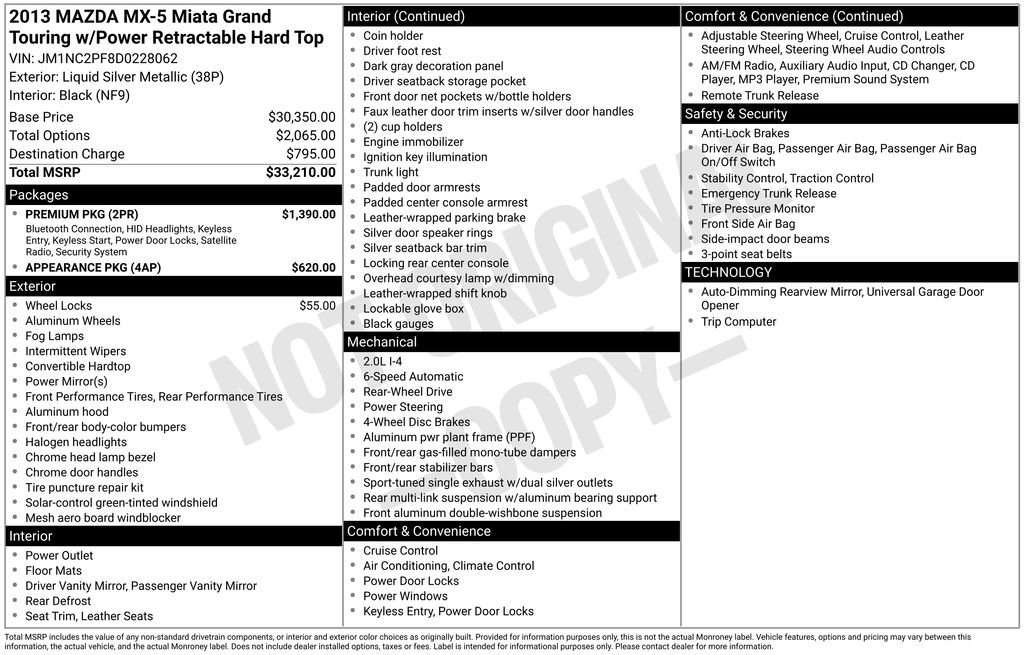Used 2013 MAZDA MX-5 Miata Grand Touring w/ Premium Pkg image 6