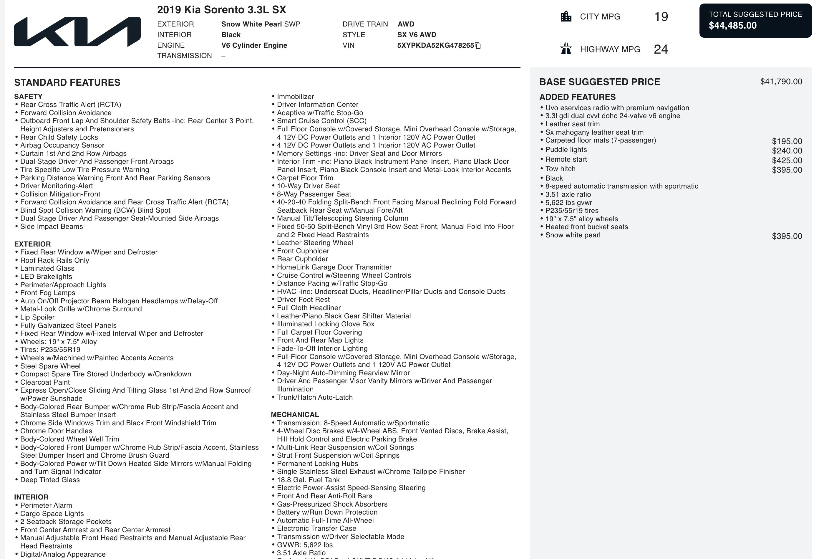 Used 2019 Kia Sorento SX image 5