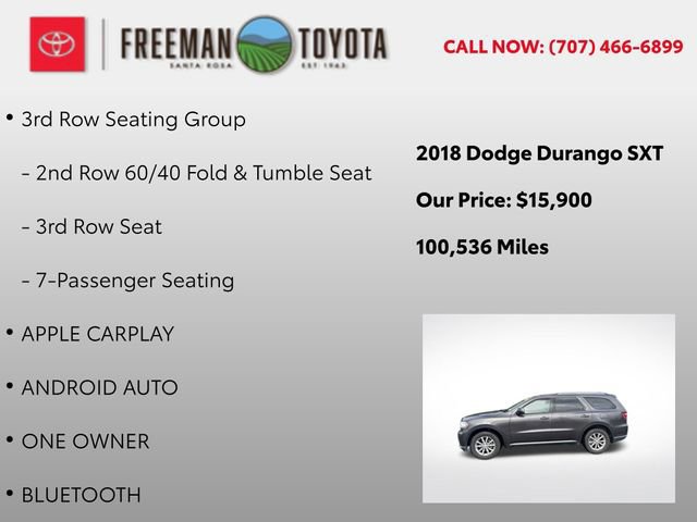 Used 2018 Dodge Durango SXT w/ Quick Order Package 2BB AWD/4WD image 10