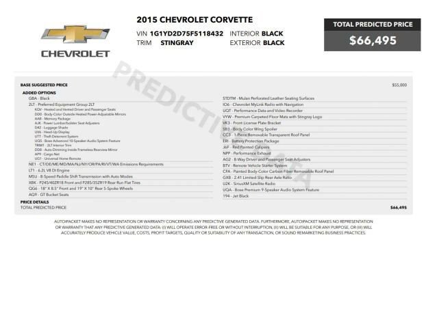 Used 2015 Chevrolet Corvette Stingray Coupe w/ 2LT Preferred Equipment Group image 7