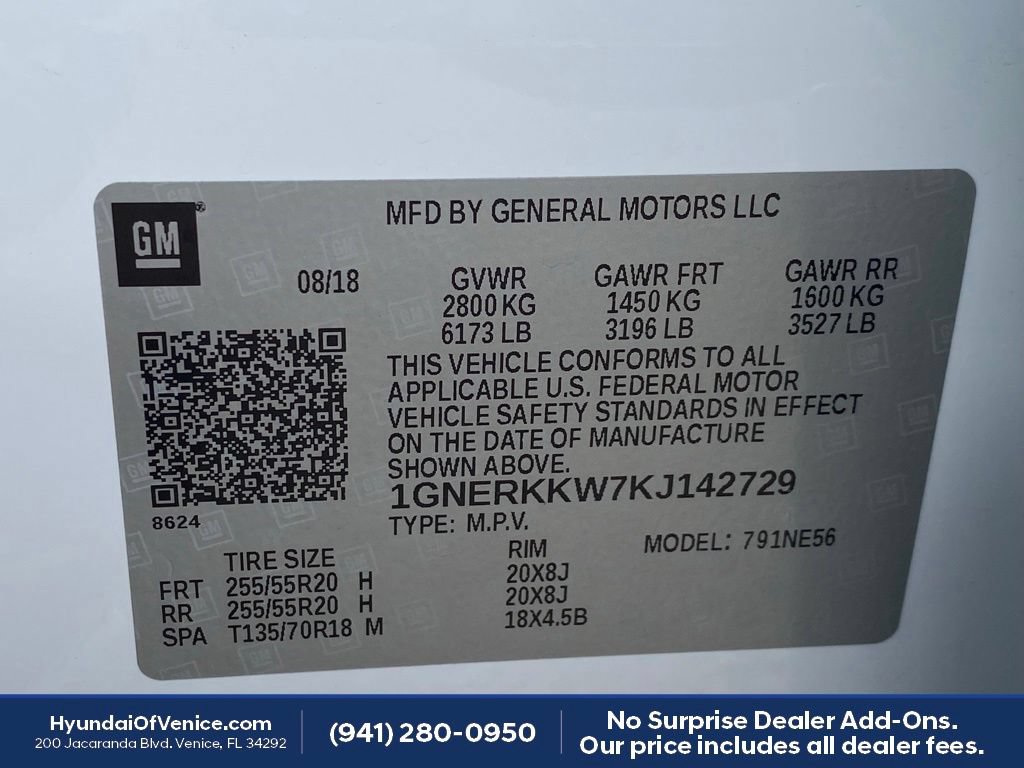 Used 2019 Chevrolet Traverse Premier w/ Driver Confidence II Package FWD image 29