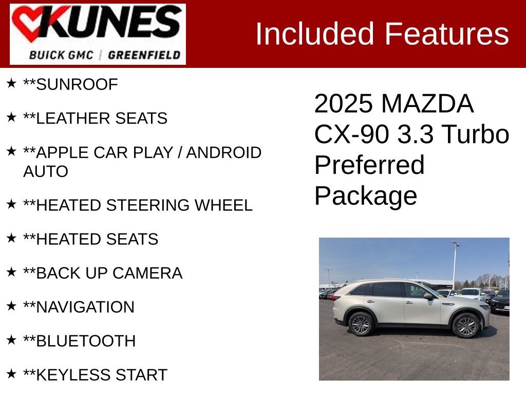 Used 2025 MAZDA CX-90 3.3 Turbo w/ Preferred Package image 2