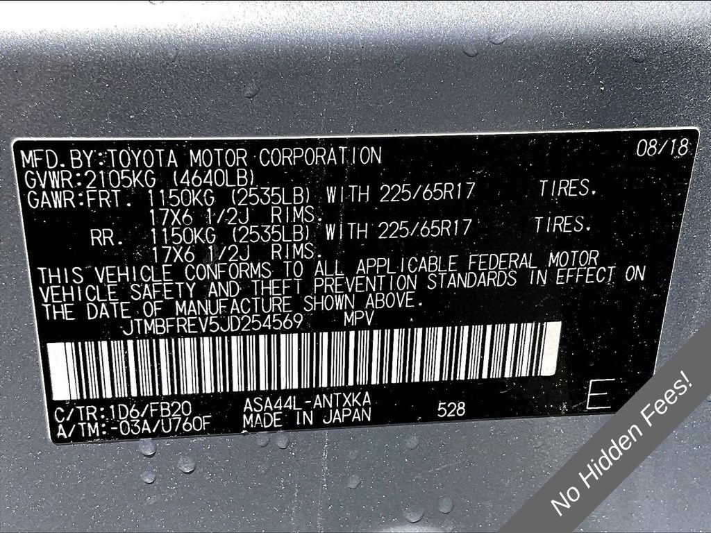 Used 2018 Toyota RAV4 LE w/ All Weather Liner Package AWD/4WD image 29