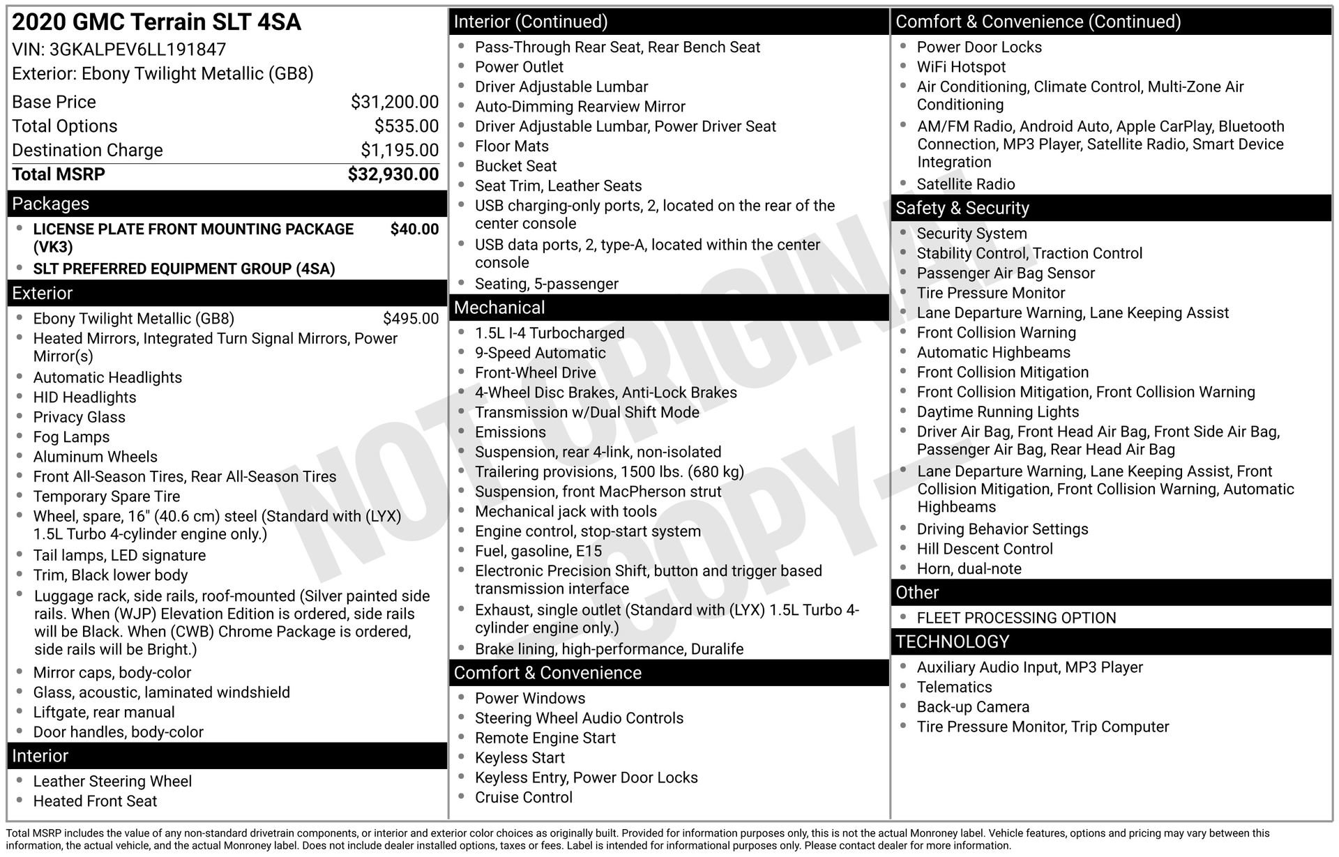 Used 2020 GMC Terrain SLT image 30