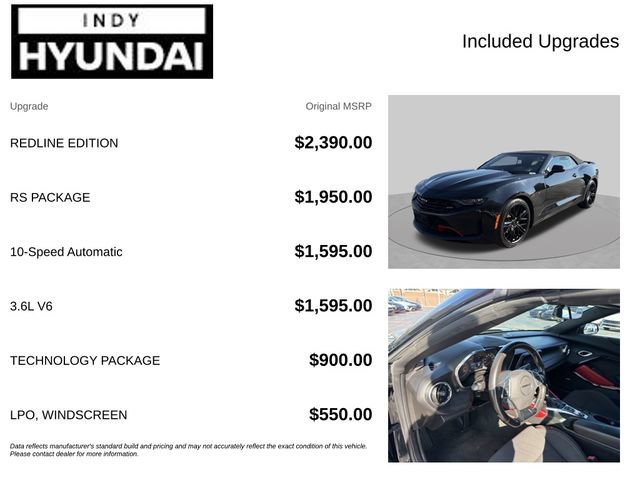 Used 2022 Chevrolet Camaro LT w/ Redline Edition RWD image 4