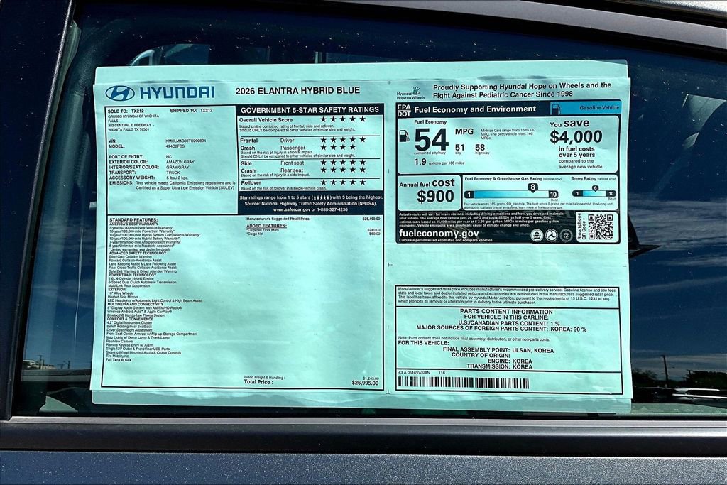 New 2026 Hyundai Elantra Blue FWD image 32