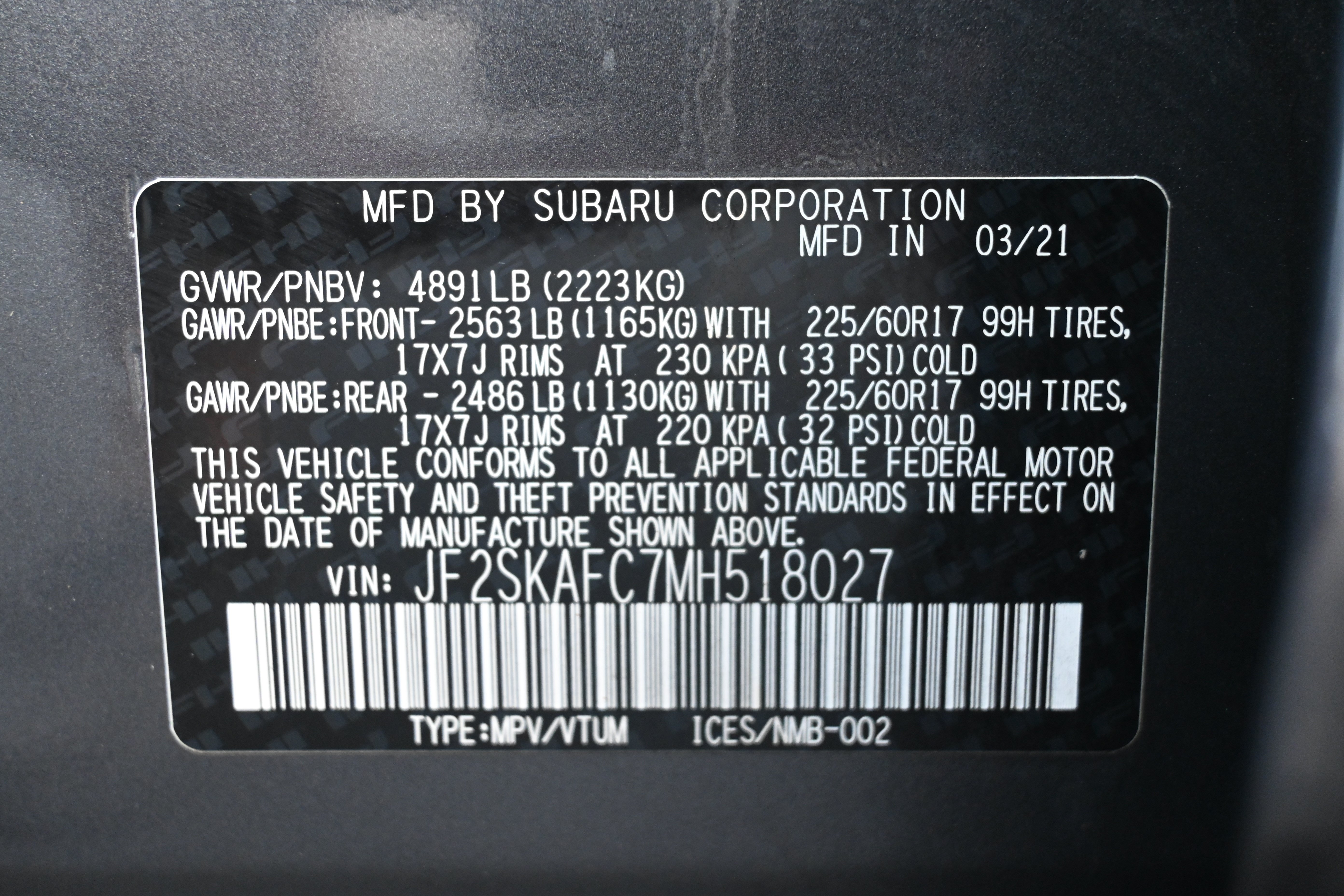 Certified 2021 Subaru Forester Premium AWD/4WD image 36