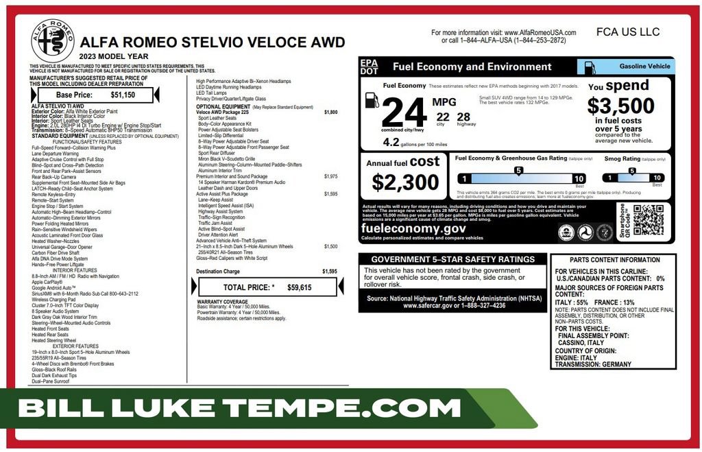 Used 2023 Alfa Romeo Stelvio Veloce