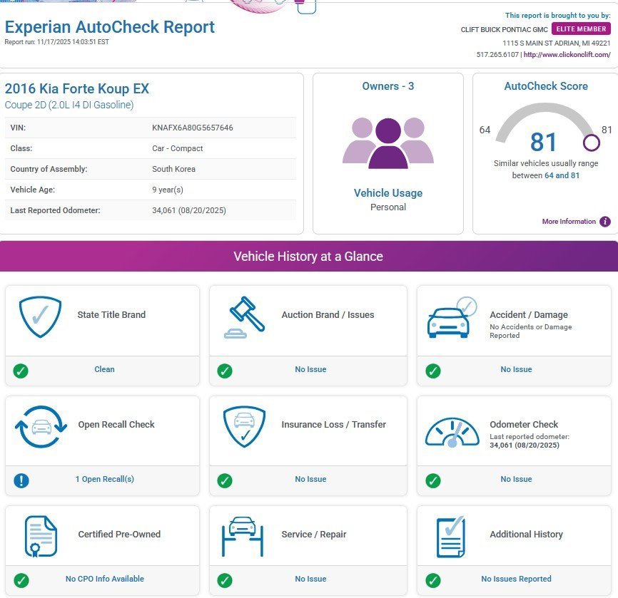 Used 2016 Kia Forte Koup EX image 3