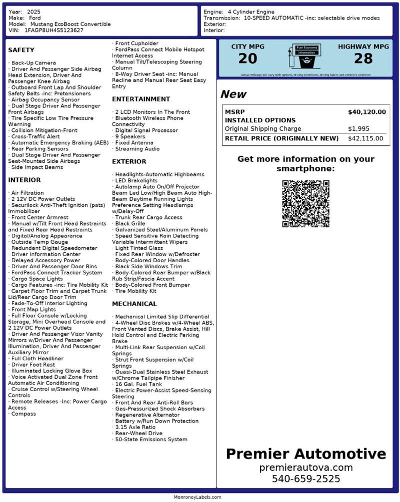 Used 2025 Ford Mustang Premium image 3