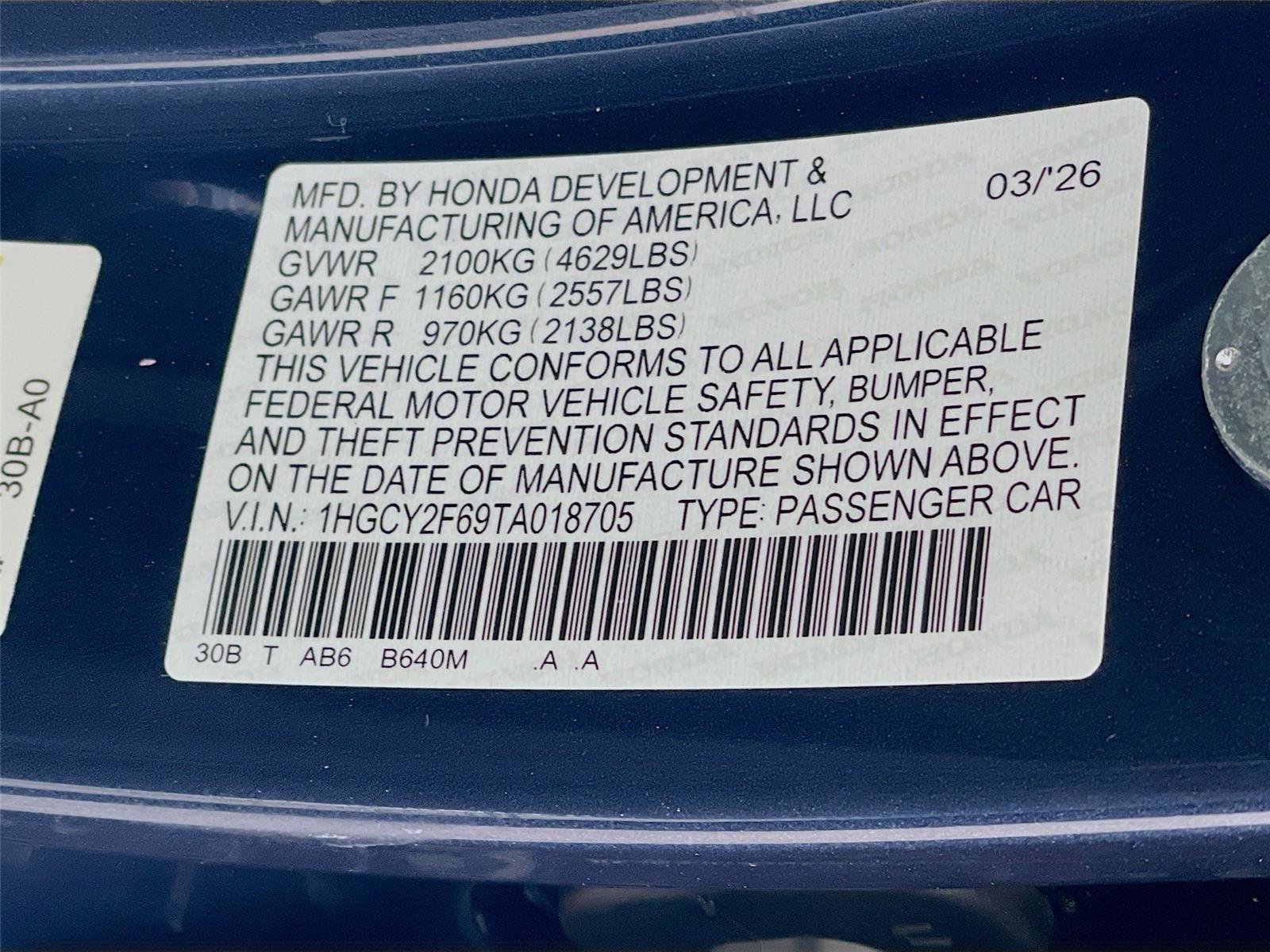 New 2026 Honda Accord EX-L image 22