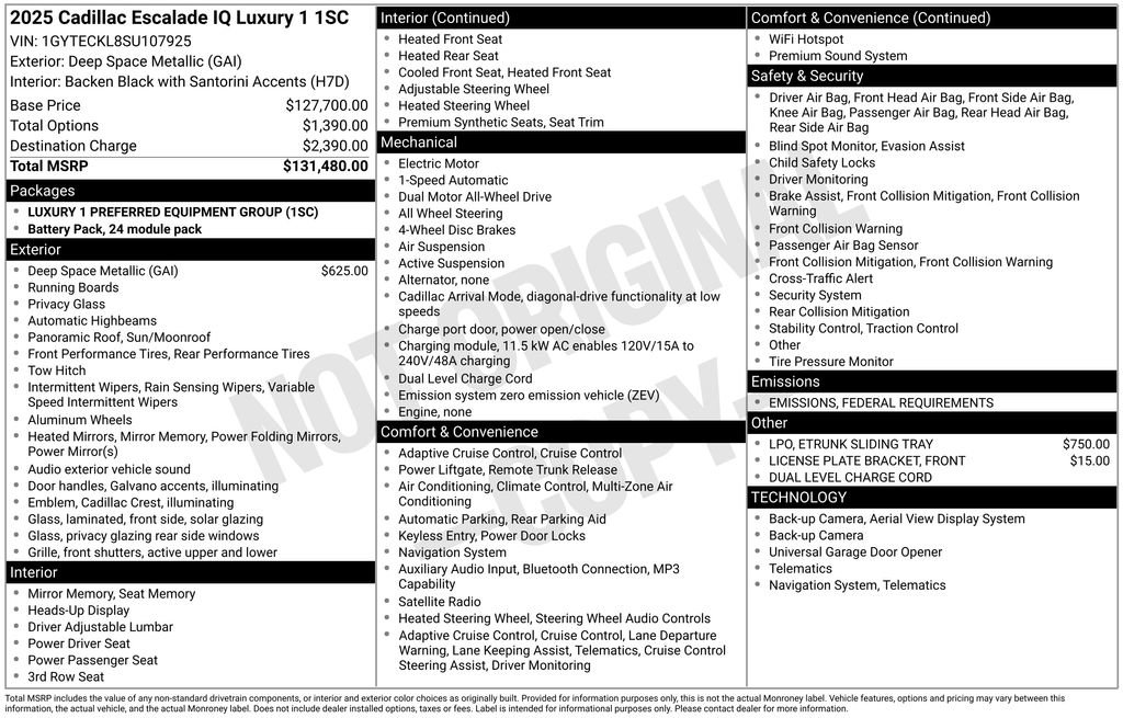 New 2025 Cadillac Escalade IQ Luxury 1 image 4
