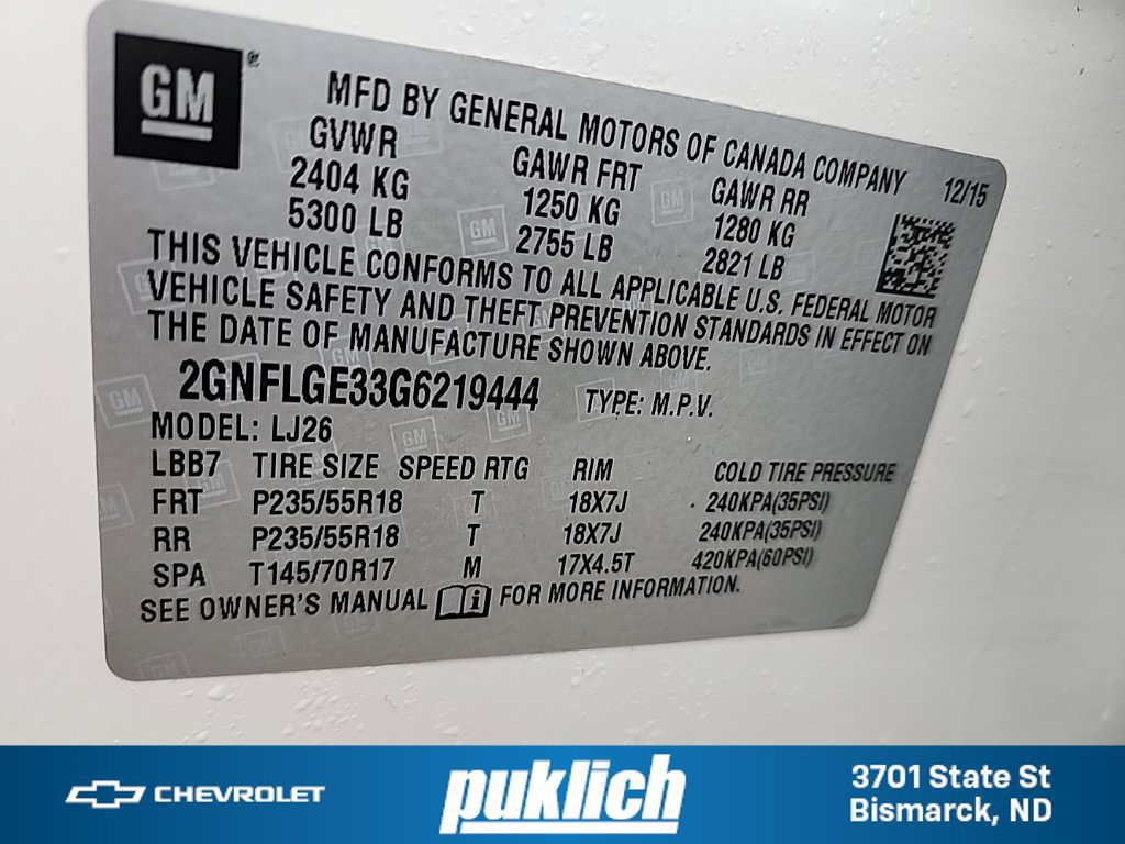 Certified 2016 Chevrolet Equinox LTZ w/ Enhanced Convenience Package AWD/4WD image 40