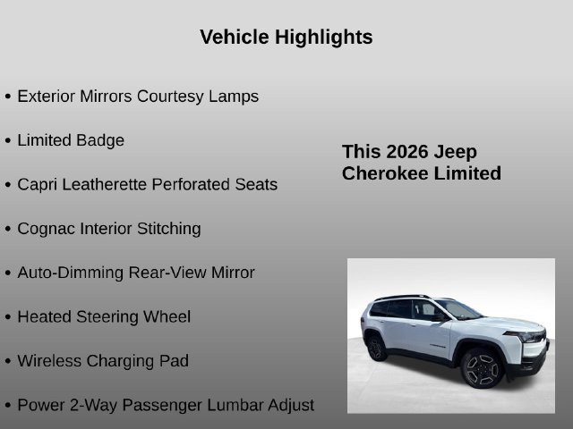 New 2026 Jeep Cherokee Limited AWD/4WD image 35