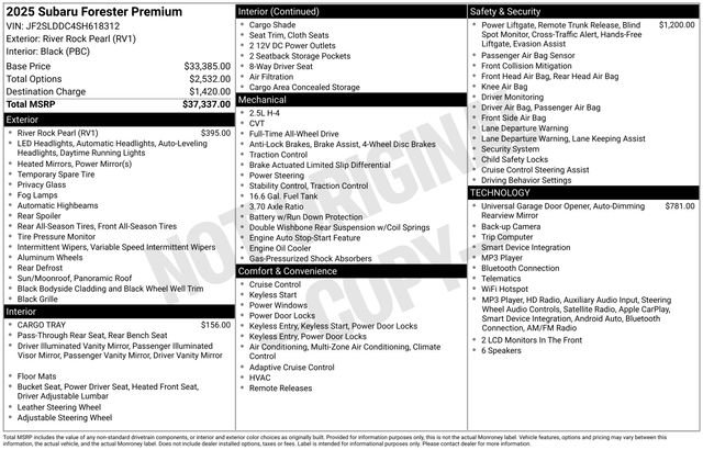 Certified 2025 Subaru Forester Premium AWD/4WD image 22