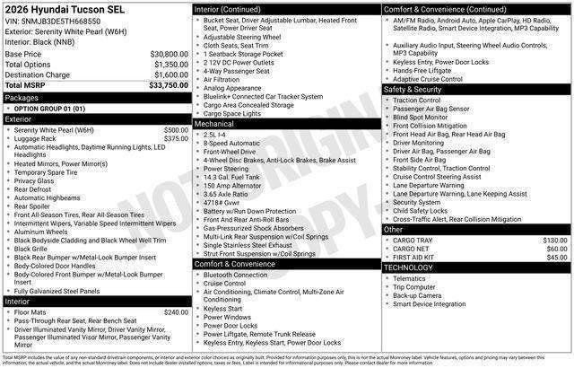New 2026 Hyundai Tucson SEL FWD image 30