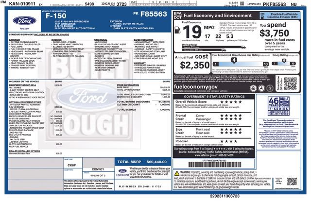 Used 2023 Ford F150 XLT w/ Equipment Group 301A Mid AWD/4WD image 5