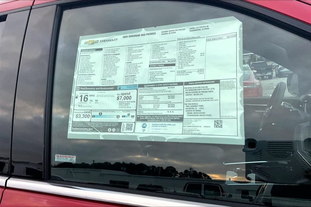 New 2025 Chevrolet Suburban Premier w/ Sun And Tow Package AWD/4WD image 14