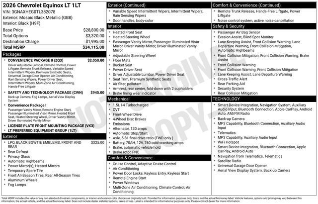 Certified 2026 Chevrolet Equinox LT w/ Convenience Package II FWD image 35