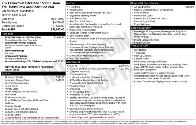 Used 2021 Chevrolet Silverado 1500 Custom Trail Boss w/ Realtree Special Edition AWD/4WD image 26