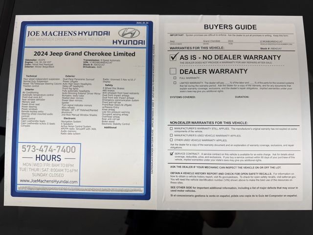 Used 2024 Jeep Grand Cherokee Limited w/ Luxury Tech Group II image 36