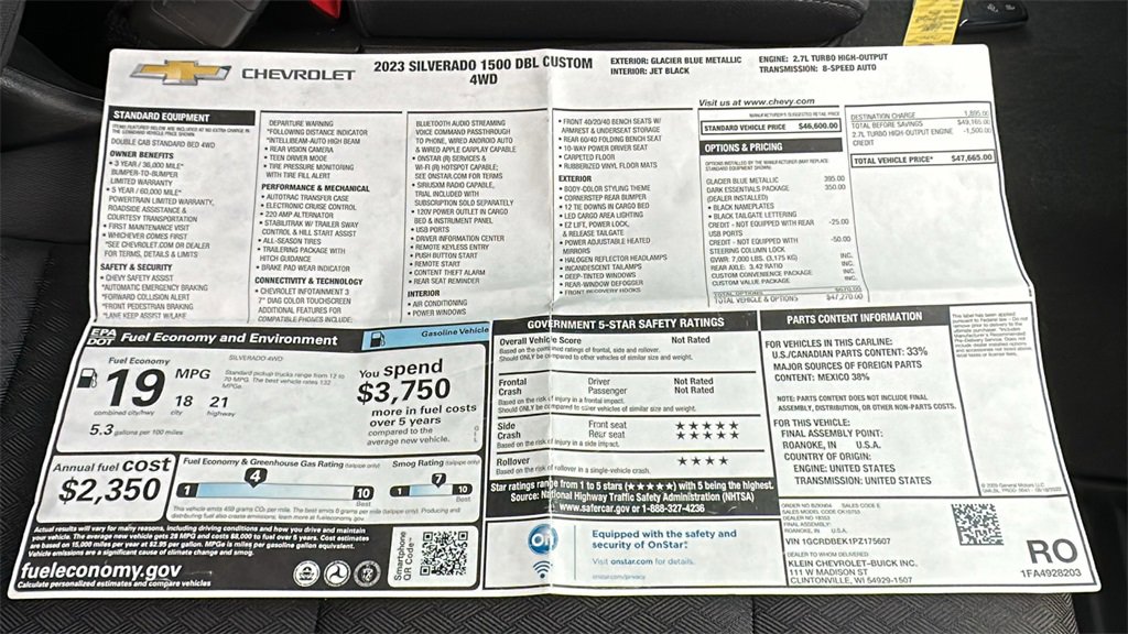 Certified 2023 Chevrolet Silverado 1500 Custom w/ LPO, Dark Essentials Package image 32