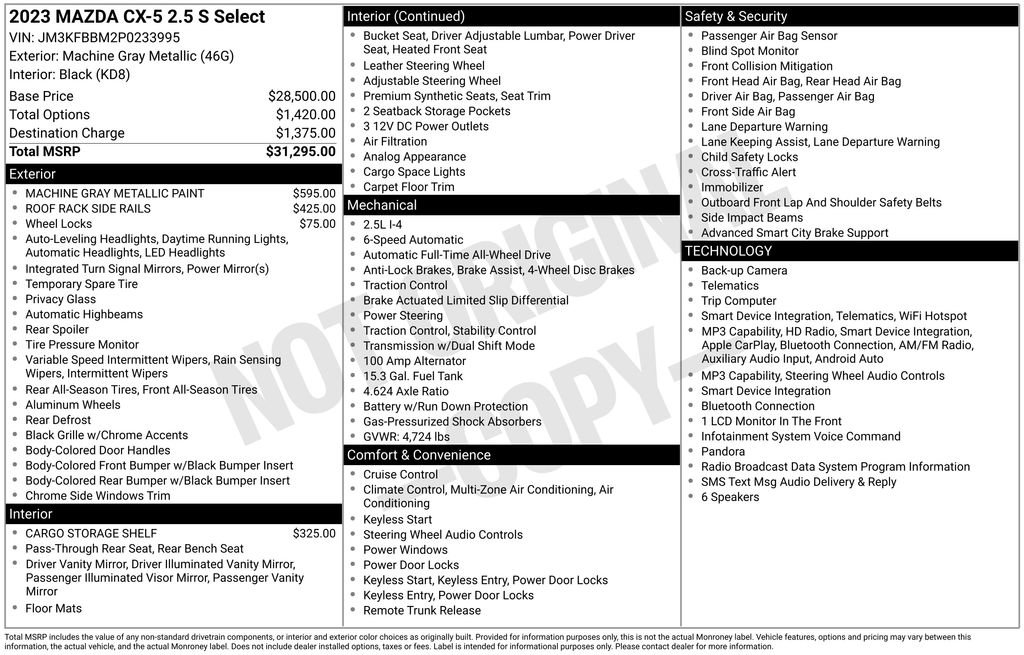 Used 2023 MAZDA CX-5 AWD 2.5 S w/ Select Package image 25