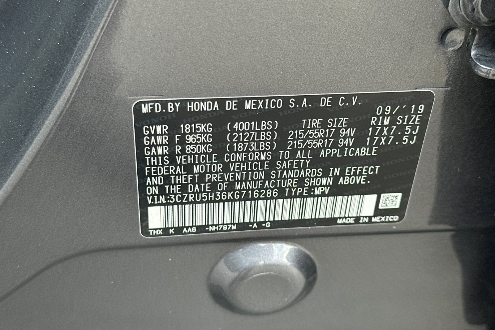 Used 2019 Honda HR-V LX image 28