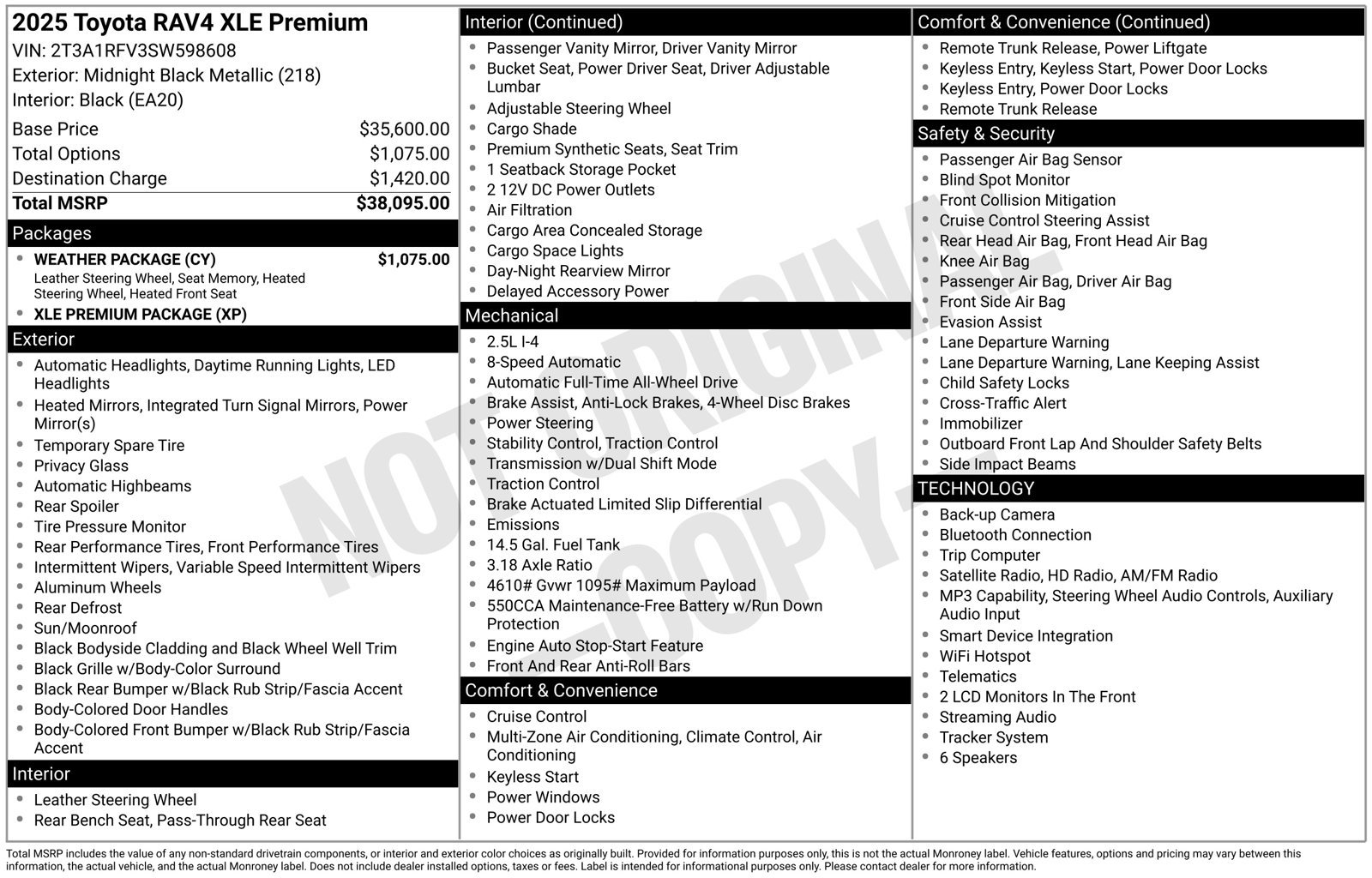 Used 2025 Toyota RAV4 XLE Premium w/ Weather Package AWD/4WD image 17